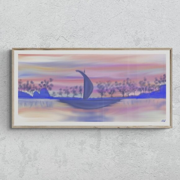 Magical Dusk | romantic | Modern Wall Art Decor | Minimalist Digital Print - Picture 1 of 3